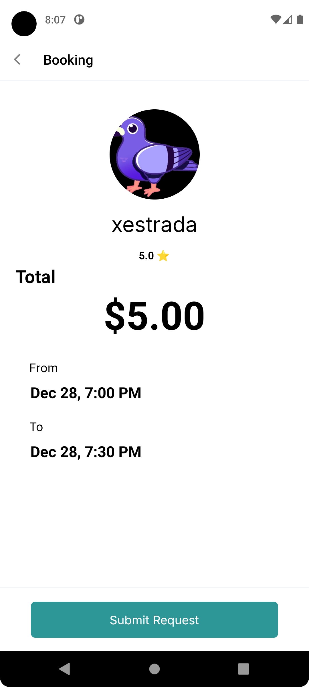 Birbli reservation request