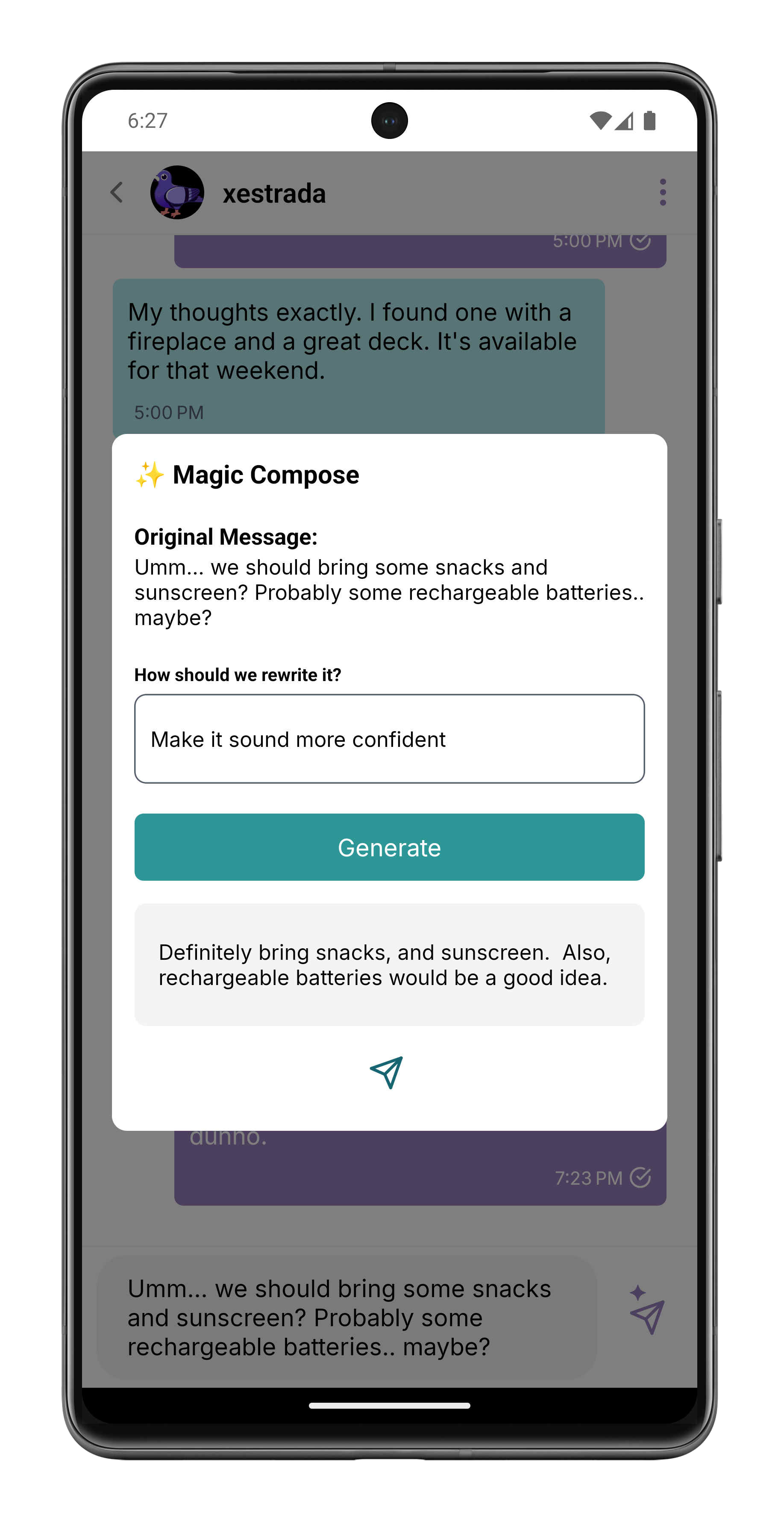 AI feature screenshot
